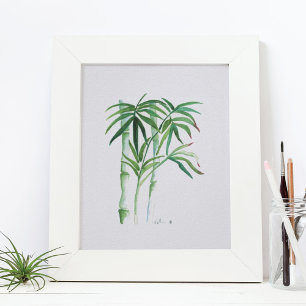 Póster Vegetación de Bambú Botánico