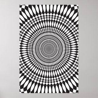 Poster: Vertigo: Black & White Abstract Poster