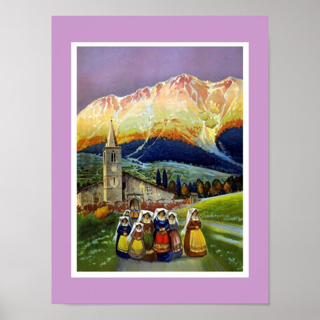 Poster Vintage Art ABRUZZO Italy (Front)