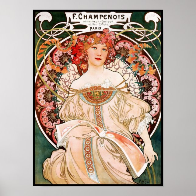 Poster Vintage Art Alfons Mucha F Champenois (Front)