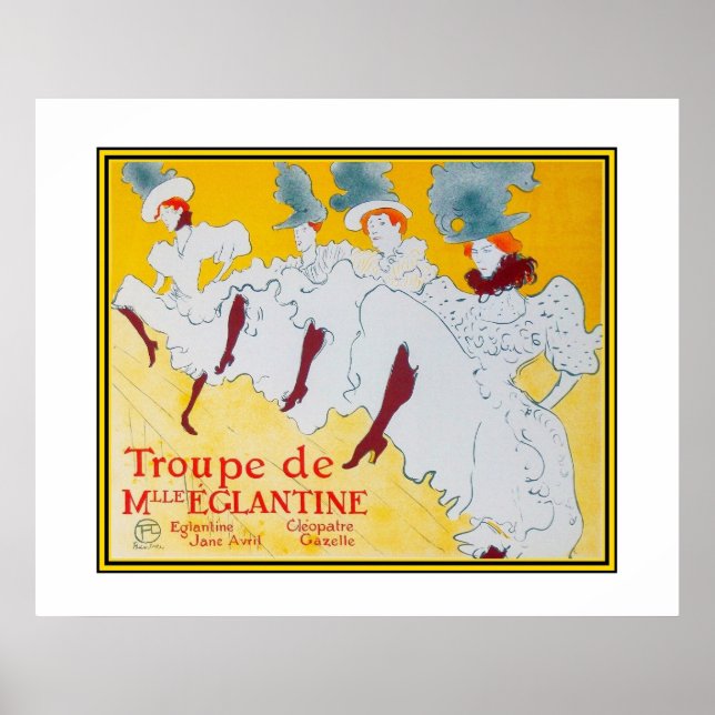Poster Vintage Art Toulouse Lautrec Dancers (Front)