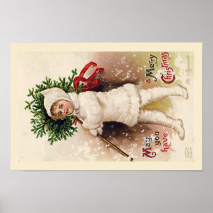 POSTER : VINTAGE CHRISTMAS ILLUSTRATION