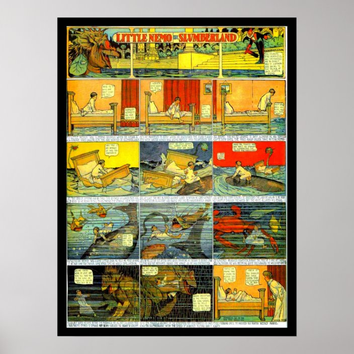 Wallpaper Poster Vintage Comic Little Nemo 1 Poster Zazzle Com Desktop Wallpaper Free