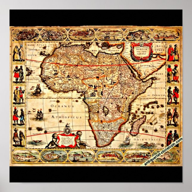 Poster-Vintage Maps-Jodocuments Hondius 43 Poster (Front)
