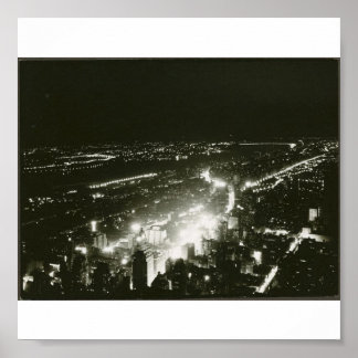 Poster-Vintage-New York at Night Poster