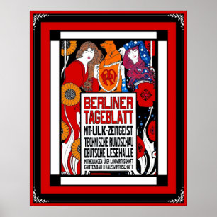 Poster Vintage Newspaper Berliner Tageblatt 1899