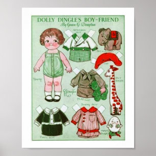 Poster Vintage Paper Dolly Dingle's Boyfriend