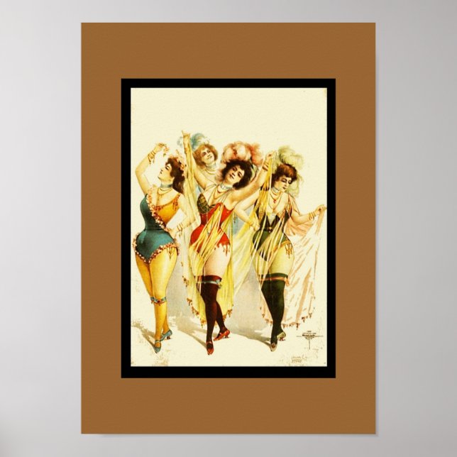 Poster Vintage Theater Dancing Girls (Front)