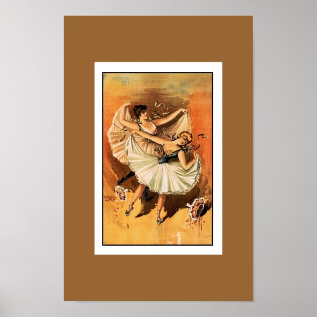 Poster Vintage Theater Two Ballet Dancers (Front)