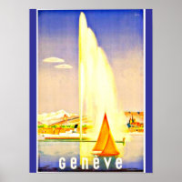 Poster-Vintage Travel Art-Geneva Poster