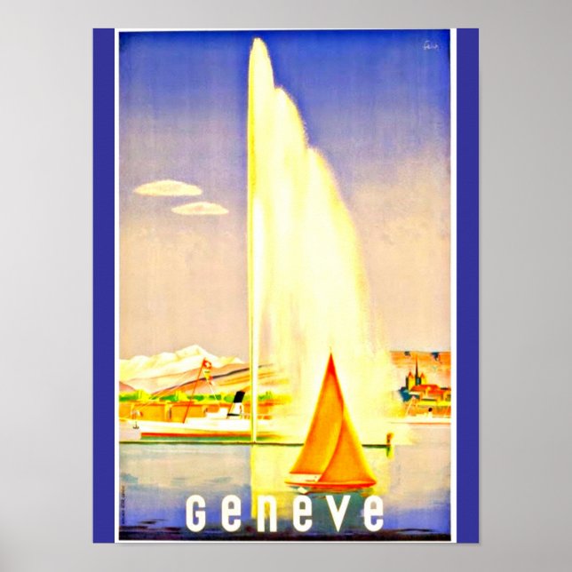 Poster-Vintage Travel Art-Geneva Poster (Front)