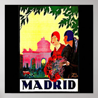 Poster-Vintage Travel Art-Madrid Poster