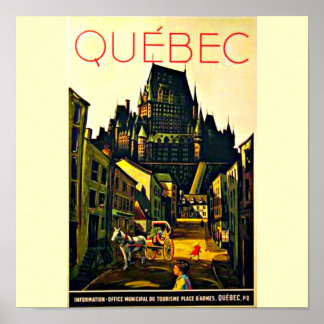 Poster-Vintage Travel Art-Quebec Poster