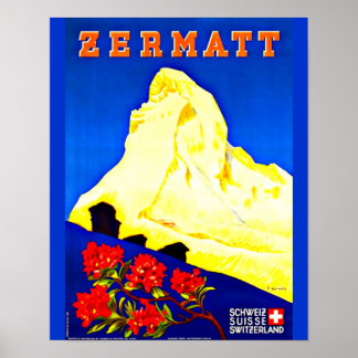 Poster-Vintage Travel Art-Zermatt Poster