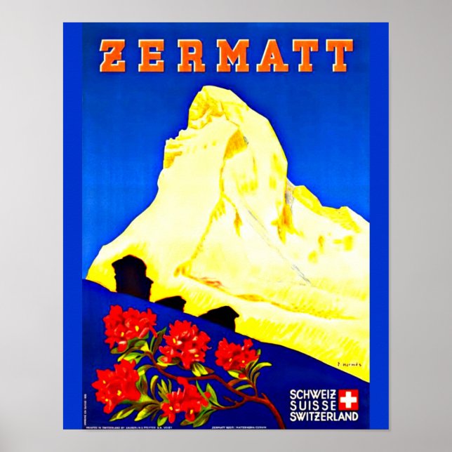 Poster-Vintage Travel Art-Zermatt Poster (Front)