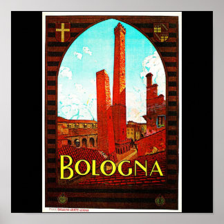Poster-Vintage Travel-Bologna Poster