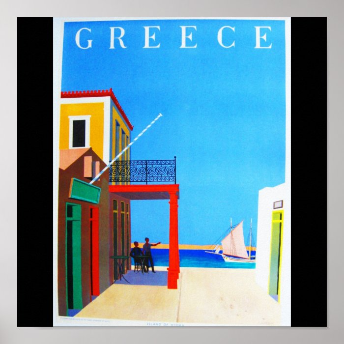 Poster Vintage Travel Greece