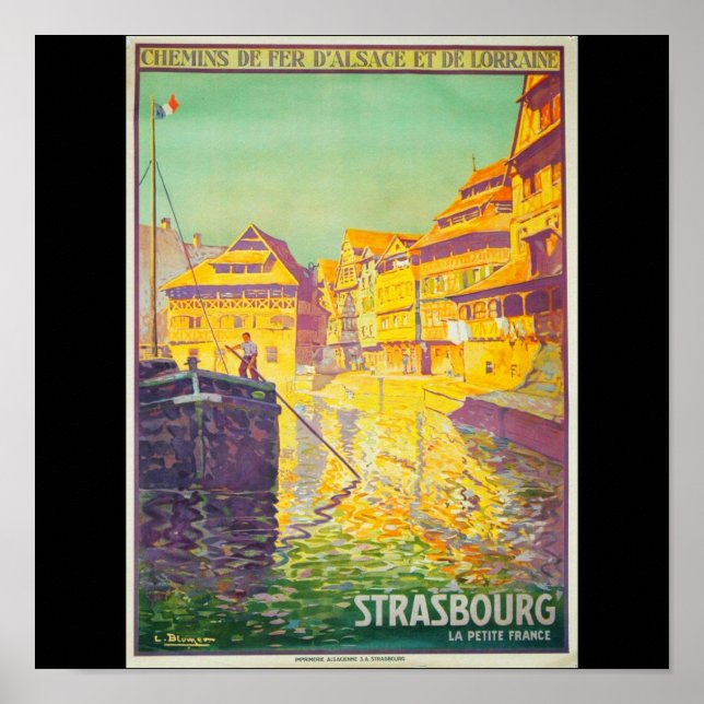 Poster-Vintage Travel-Strasbourg Poster (Front)