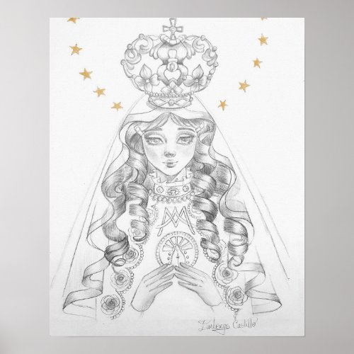 Pster Virgen del Valle Rocio Milagroso Poster