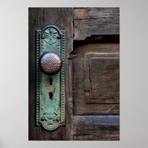 Poster  wOptions  Old Door Knob by Joanne Coyle