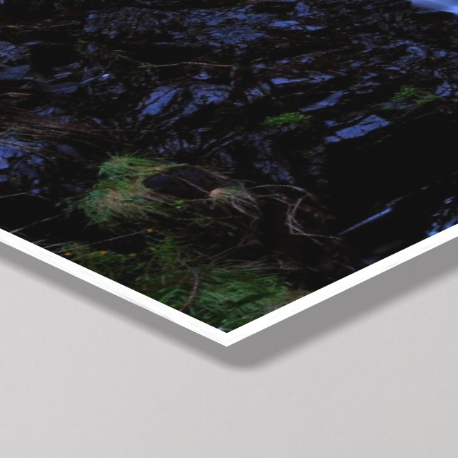 Poster Waterfall slow exposure portrait Foam Core Photo Tile (Detailed)
