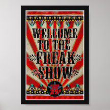 antique freak show poster
