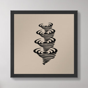 Poster Whirling Fury: Abstract Tornado Wall Art