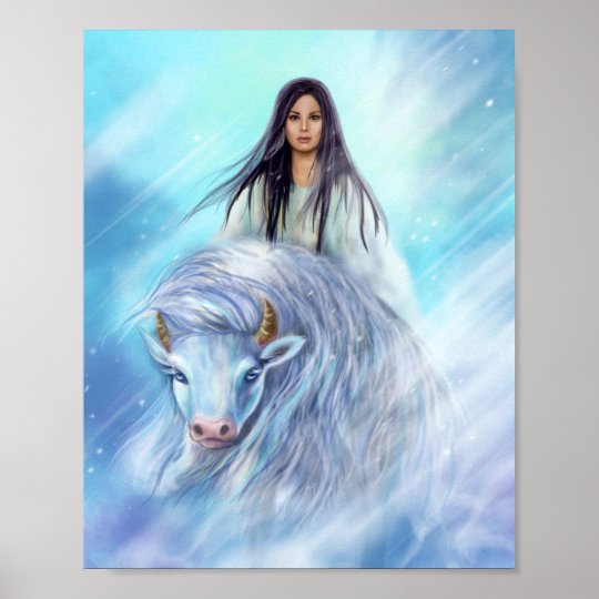 Poster White Buffalo Calf Woman | Zazzle.com