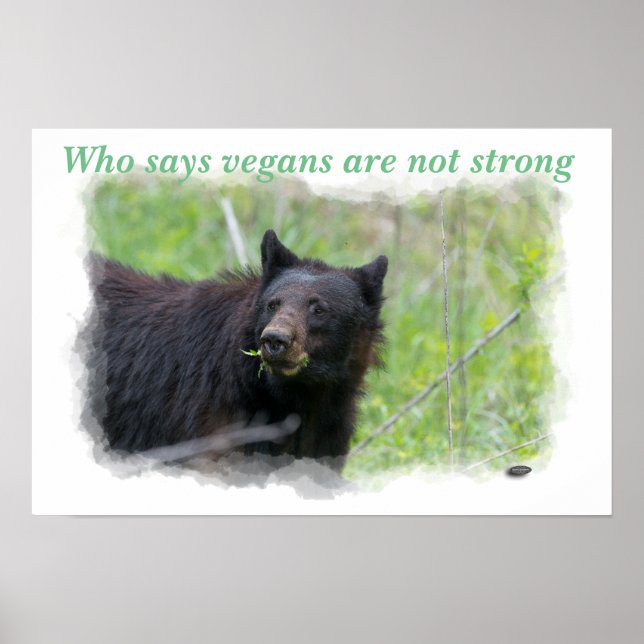 Poster - Who says vegans are not strong (Front)