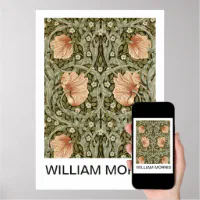 Poster - William Morris Peach Floral Print