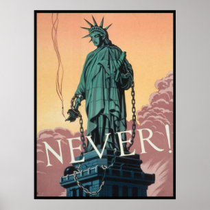 Poster with American WWII Propaganda