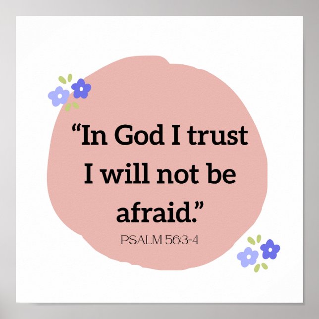 Poster with Bible Verse 12"x12" (Front)