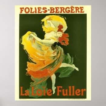 Poster With Chic Vintage Dancing Print by cardland at Zazzle