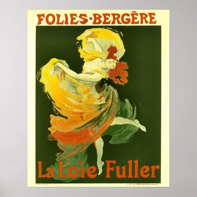 Poster with Chic Vintage Dancing Print (Front)