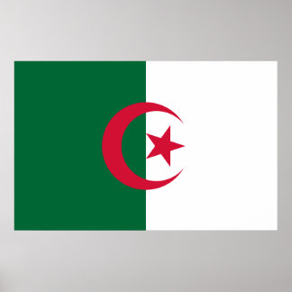 Poster with Flag of Algeria