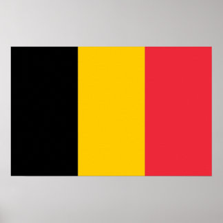 Poster with Flag of Belgium
