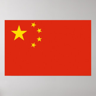 Poster with Flag of China