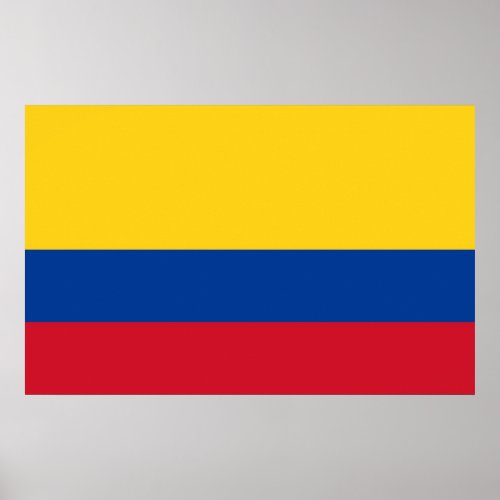 Poster with Flag of Colombia