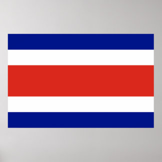 Poster with Flag of Costa Rica