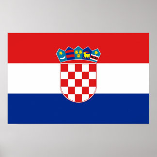 Poster with Flag of Croatia
