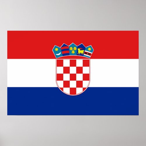Poster with Flag of Croatia