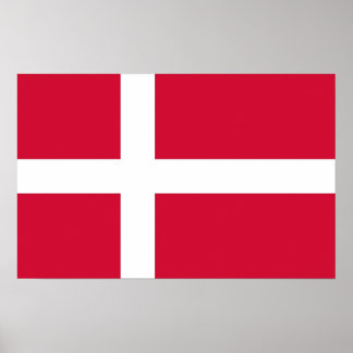 Poster with Flag of Denmark