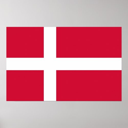 Poster with Flag of Denmark