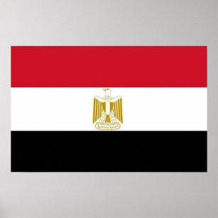 Poster with Flag of Egypt
