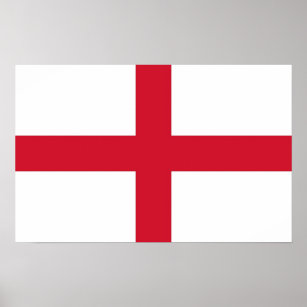 Poster with Flag of England