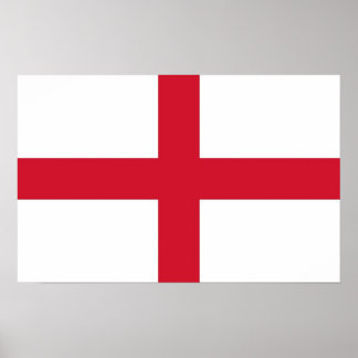 Poster with Flag of England