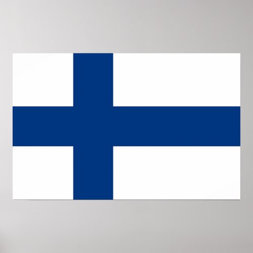 Poster with Flag of Finland