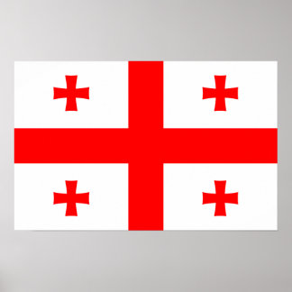 Poster with Flag of Georgia