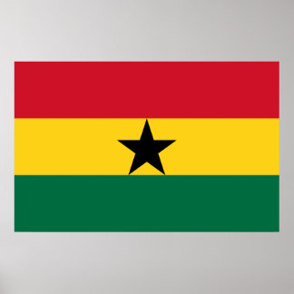 Poster with Flag of Ghana