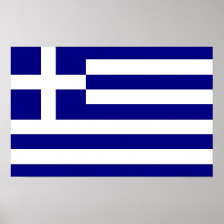Poster with Flag of Greece